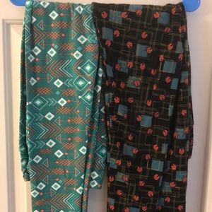2 LuLaRoe TC leggings. EUC